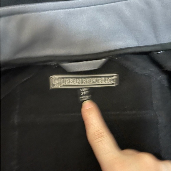 Urban Republic 2T waterproof coat with detachable hood grey black - Picture 4 of 6